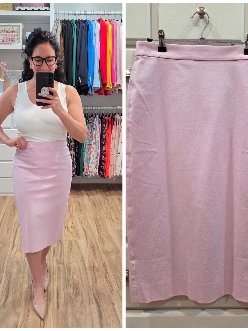 J. Crew Light Lavender Pencil Midi Skirt